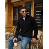 image:imageCOOFANDY Mens Fleece Quarter Zip Pullover Long Sleeve Thermal SweatshirtAll Black