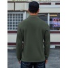image:imageCOOFANDY Mens Long Sleeve Polo Shirts Cotton Casual Polos Button Tee ShirtArmy Green