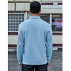 image:imageCOOFANDY Mens Long Sleeve Polo Shirts Cotton Casual Polos Button Tee ShirtLight Blue