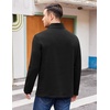 image:imageCOOFANDY Mens Quarter Zip Pullover Casual Mock Neck Sweatshirt Premium Cotton Long Sleeve ShirtsBlack