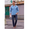 image:imageCOOFANDY Mens Quarter Zip Pullover Sweater Regular Fit Fleece SweatshirtBlue