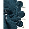 image:imageCOOFANDY Mens Quarter Zip Pullover Sweater Regular Fit Fleece SweatshirtDark Blue