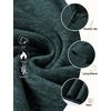 image:imageCOOFANDY Mens Quarter Zip Pullover Sweater Regular Fit Fleece SweatshirtDark Green