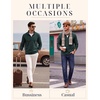image:imageCOOFANDY Mens Quarter Zip Pullover Sweater Regular Fit Fleece SweatshirtDark Green