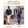 image:imageCOOFANDY Mens Quarter Zip Pullover Sweater Regular Fit Fleece SweatshirtNavy Blue