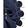image:imageCOOFANDY Mens Quarter Zip Pullover Sweater Regular Fit Fleece SweatshirtNavy Blue