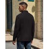 image:imageCOOFANDY Quarter Zip Pullover Men Lightweight Mock Neck Sweatshirt Cotton Long Sleeve Casual SweaterBlack