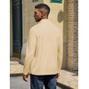 image:imageCOOFANDY Quarter Zip Pullover Men Lightweight Mock Neck Sweatshirt Cotton Long Sleeve Casual SweaterLight Coffee