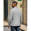 image:imageCOOFANDY Quarter Zip Pullover Men Lightweight Mock Neck Sweatshirt Cotton Long Sleeve Casual SweaterLight Heather Gray
