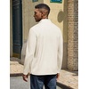 image:imageCOOFANDY Quarter Zip Pullover Men Lightweight Mock Neck Sweatshirt Cotton Long Sleeve Casual SweaterOffwhite