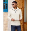 image:imageCOOFANDY Quarter Zip Pullover Men Lightweight Mock Neck Sweatshirt Cotton Long Sleeve Casual SweaterOffwhite