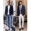 image:imageCOOFANDY Men Casual Blazer One Button Sport Coat Lightweight Suit JacketDark Blue