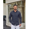 image:imageCOOFANDY Men Casual Button Down Shirt Long Sleeve Untucked Denim Dress ShirtDark Blue