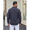 image:imageCOOFANDY Men Casual Button Down Shirt Long Sleeve Untucked Denim Dress ShirtDark Blue