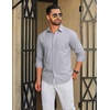 image:imageCOOFANDY Men Casual Button Down Shirt Long Sleeve Untucked Denim Dress ShirtLight Grey