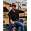 image:imageCOOFANDY Men Western Cowboy Shirt Casual Button Down Work Shirt with PocketBlack