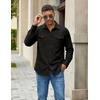 image:imageCOOFANDY Men Western Cowboy Shirt Casual Button Down Work Shirt with PocketBlack
