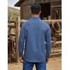 image:imageCOOFANDY Men Western Cowboy Shirt Casual Button Down Work Shirt with PocketBlue