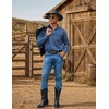 image:imageCOOFANDY Men Western Cowboy Shirt Casual Button Down Work Shirt with PocketBlue