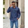 image:imageCOOFANDY Men Western Cowboy Shirt Casual Button Down Work Shirt with PocketDeep Blue