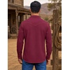 image:imageCOOFANDY Men Western Cowboy Shirt Casual Button Down Work Shirt with PocketWine Red