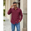 image:imageCOOFANDY Men Western Cowboy Shirt Casual Button Down Work Shirt with PocketWine Red