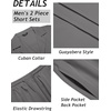 image:imageCOOFANDY Mens 2 Piece Short Set Guayabera Button Down Shirt Casual OutfitsDark Grey