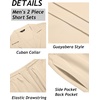 image:imageCOOFANDY Mens 2 Piece Short Set Guayabera Button Down Shirt Casual OutfitsKhaki