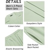 image:imageCOOFANDY Mens 2 Piece Short Set Guayabera Button Down Shirt Casual OutfitsLight Green