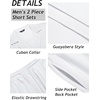 image:imageCOOFANDY Mens 2 Piece Short Set Guayabera Button Down Shirt Casual OutfitsWhite