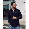 image:imageCOOFANDY Mens Button Down Shirt Long Sleeve Casual Corduroy Untucked Shirt Jacket with PocketAnavy