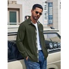 image:imageCOOFANDY Mens Button Down Shirt Long Sleeve Casual Corduroy Untucked Shirt Jacket with PocketArmy Green
