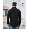 image:imageCOOFANDY Mens Button Down Shirt Long Sleeve Casual Corduroy Untucked Shirt Jacket with PocketBlack