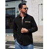 image:imageCOOFANDY Mens Button Down Shirt Long Sleeve Casual Corduroy Untucked Shirt Jacket with PocketBlack