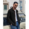 image:imageCOOFANDY Mens Button Down Shirt Long Sleeve Casual Corduroy Untucked Shirt Jacket with PocketBlack