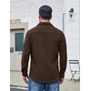 image:imageCOOFANDY Mens Button Down Shirt Long Sleeve Casual Corduroy Untucked Shirt Jacket with PocketCoffe Brown