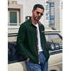 image:imageCOOFANDY Mens Button Down Shirt Long Sleeve Casual Corduroy Untucked Shirt Jacket with PocketGreen