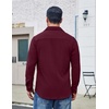 image:imageCOOFANDY Mens Button Down Shirt Long Sleeve Casual Corduroy Untucked Shirt Jacket with PocketRed