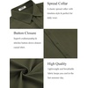 image:imageCOOFANDY Mens Button Down Shirt Short Sleeve Casual Shirts for Summer Beach Vacation ShirtsArmy Green