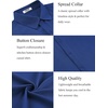 image:imageCOOFANDY Mens Button Down Shirt Short Sleeve Casual Shirts for Summer Beach Vacation ShirtsAzure