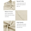 image:imageCOOFANDY Mens Button Down Shirt Short Sleeve Casual Shirts for Summer Beach Vacation ShirtsBeige