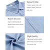 image:imageCOOFANDY Mens Button Down Shirt Short Sleeve Casual Shirts for Summer Beach Vacation ShirtsClear Blue