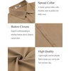 image:imageCOOFANDY Mens Button Down Shirt Short Sleeve Casual Shirts for Summer Beach Vacation ShirtsKhaki