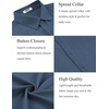 image:imageCOOFANDY Mens Button Down Shirt Short Sleeve Casual Shirts for Summer Beach Vacation ShirtsSlate Blue
