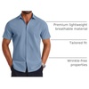 image:imageCOOFANDY Mens Button Down Shirts Short Sleeve Casual Shirt Summer Untucked Dress ShirtsCaptain Blue