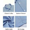 image:imageCOOFANDY Mens Button Down Shirts Short Sleeve Casual Shirt Summer Untucked Dress ShirtsGeometric Blue