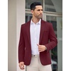 image:imageCOOFANDY Mens Casual Blazer Jacket One Button Suit Jackets Lightweight Knit Sport CoatWine Red