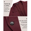 image:imageCOOFANDY Mens Casual Blazer Jacket One Button Suit Jackets Lightweight Knit Sport CoatWine Red