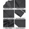 image:imageCOOFANDY Mens Casual Blazer Jacket Slim Fit Two Button Suit JacketsDark Grey