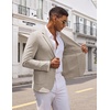 image:imageCOOFANDY Mens Casual Blazer Knit Sport Coat Regular Fit Suit JacketKhaki